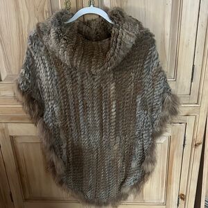 Luxurious Brown  Fur Poncho